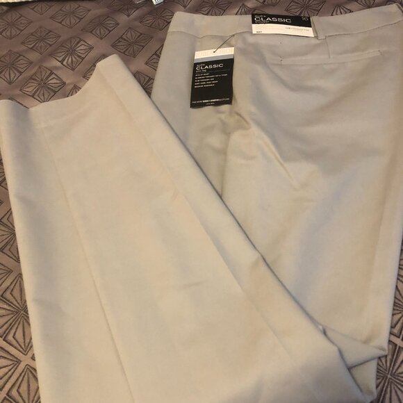 Liz Claiborne Audra Classic Slim Leg Trouser Pants Size 16 Light Gray NWT - Picture 7 of 7